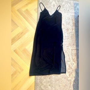 Black Velvet Slip Dress